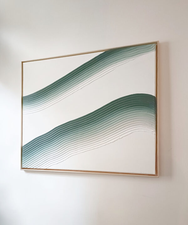 tableau art texturé vagues
